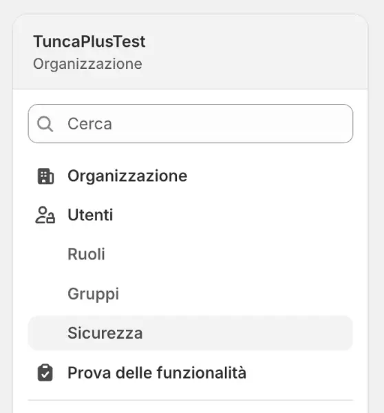 Impostazioni, Utenti e Sicurezza in un negozio Shopify Plus